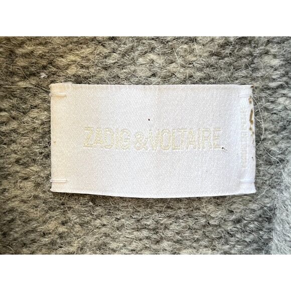 Zadig & Voltaire Gray Wool Open Cardigan Sweater Top  Women's Size Small - Picture 4 of 10